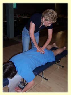 Spinning Babies Dr. Carol Phillips finds Gail's subluxation.