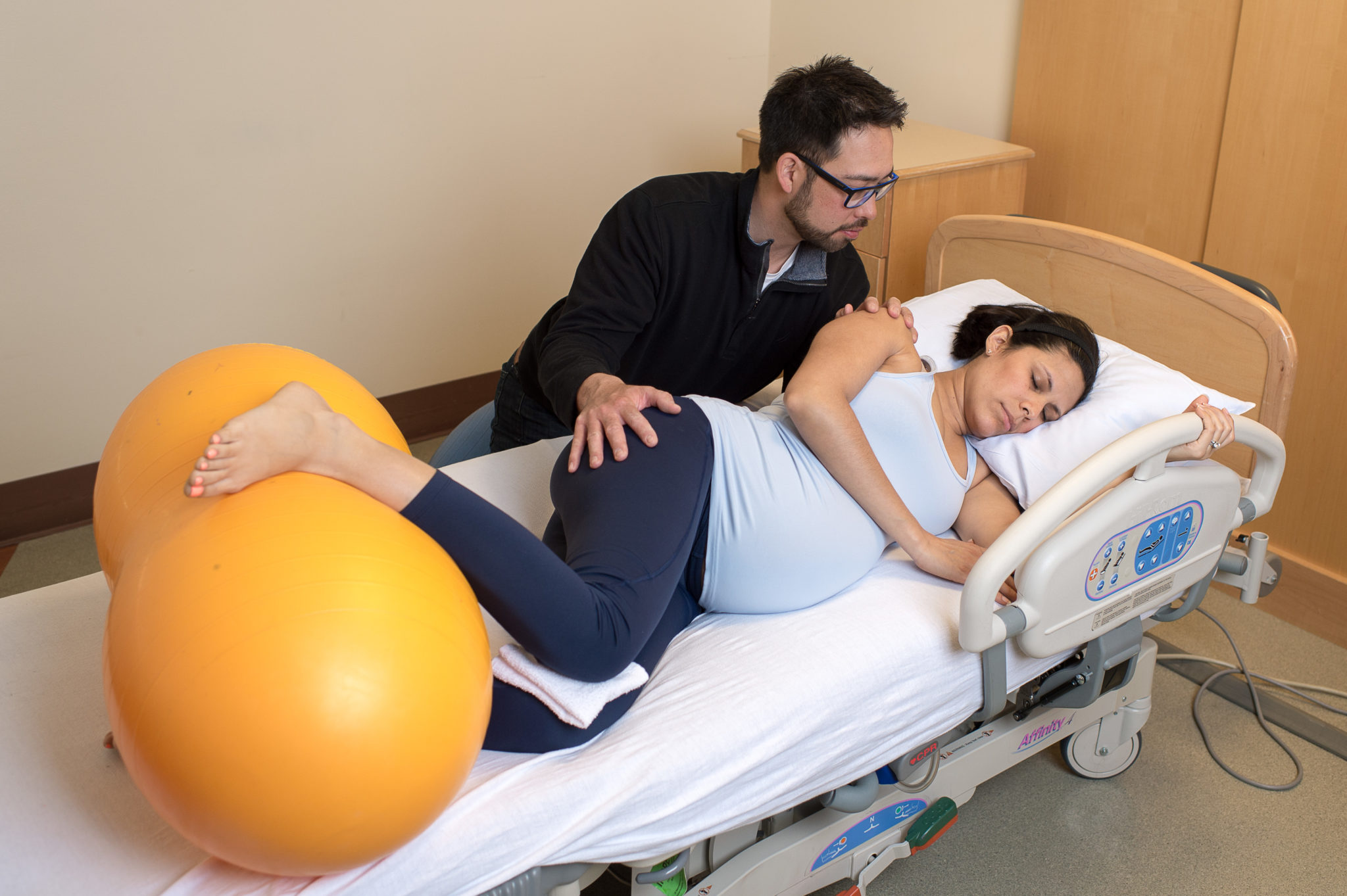 Spinning Babies Pressure resulting from the shape of an anterior positioned baby’s head who is facing the back as the head emerges over the perineum tends to be symmetrical and not overextend the perineum compared to a posterior positioned baby. The head of a posterior baby is positioned so the wider part of the top of the head (parietal eminences) passes under the perineum making it stretch much wider than the crown of the anterior positioned head.