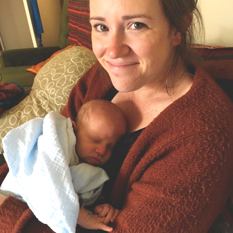Emma and her baby