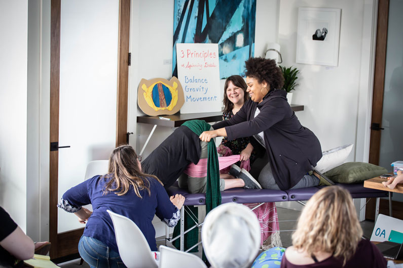 Gail Tully teaching Spinning Babies Workshop