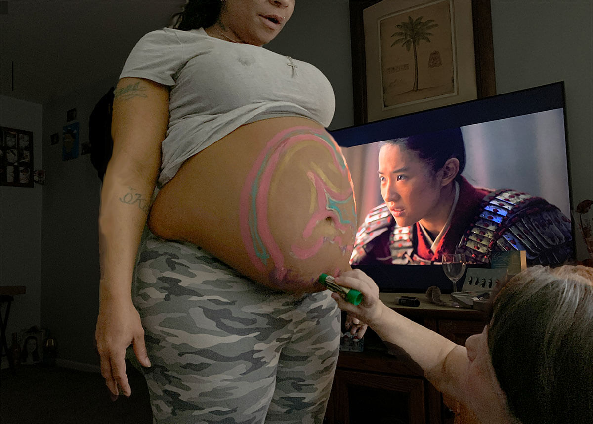 belly painting viewed by mulan